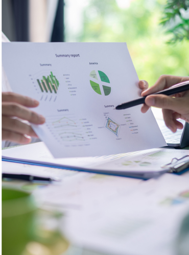 Environmental Impact Assessment (EIA) report document with charts and analysis