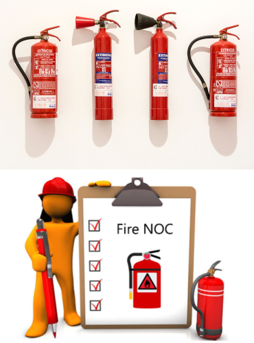Fire safety equipment and Fire No Objection Certificate (NOC) documentation