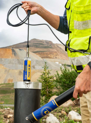 Groundwater monitoring device installed for environmental water quality assessment